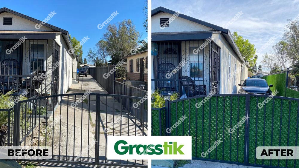 Artificial, Fake Grass Fence-Grass Fence Panels