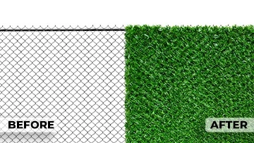 Elevate chain link fences with Grasstik Grass Walls